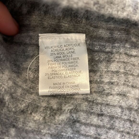 Minnie Rose Women's White Cable Knit Wool Blend Cardigan 2 pockets - Picture 4 of 4